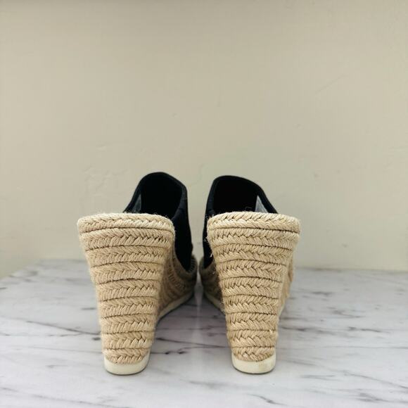 TOMS Monica Black And Tan Mule Wedge Women’s Size 7.5 - Picture 5 of 9